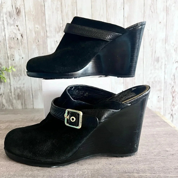 Ralph Lauren Suede Clogs Buckle Detail - Picture 1 of 8